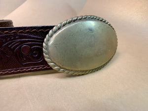 Vintage Oval Brass Belt Buckle
