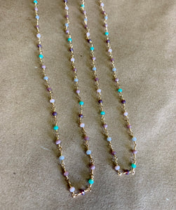 Light Rainbow Dainty Beaded Necklace