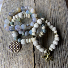 Load image into Gallery viewer, Beaded Bracelet with Antique Bronze Charm
