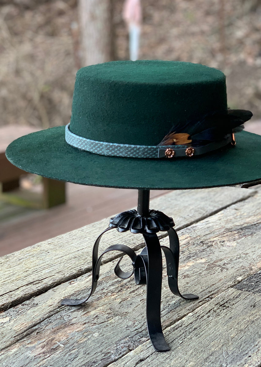 Copper & Emerald Cluster Hat Feathers