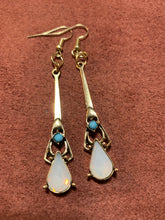 Load image into Gallery viewer, Turquoise &amp; Opal Art Deco Drop Earrings
