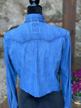 Load image into Gallery viewer, Vintage Cropped Levis Denim Shirt with Pearl Snaps