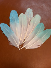 Load image into Gallery viewer, Turquoise Shine Medium Feather Hat Jazz