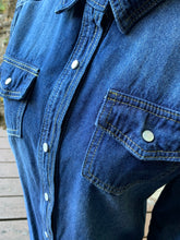 Load image into Gallery viewer, Denim Shirt with Pearl Snaps