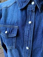 Load image into Gallery viewer, Denim Shirt with Pearl Snaps