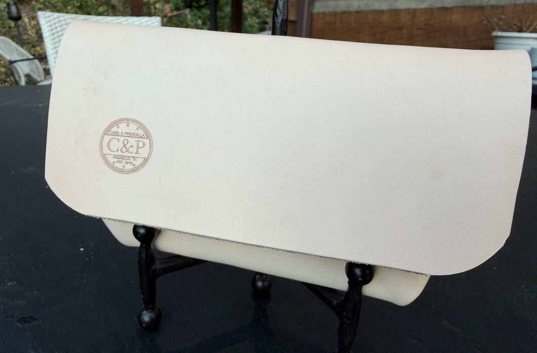 The Priscilla Clutch in Veg Tan