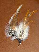 Load image into Gallery viewer, Reverse White Polka Dot Cluster Hat Feathers