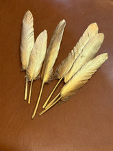 Load image into Gallery viewer, Medium Golden Glory Painted Feather Hat Jazz