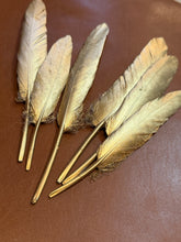 Load image into Gallery viewer, Medium Golden Glory Painted Feather Hat Jazz