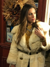 Load image into Gallery viewer, Vintage White Rabbit Fur Coat
