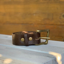 Load image into Gallery viewer, Men&#39;s Handcrafted Leather Water Buffalo Belt