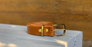 Men's Handcrafted Veg Tan Leather Belt