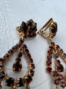 Vintage Garnet Drop Earrings