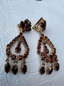 Vintage Garnet Drop Earrings