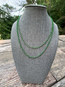 Green with Envy Dainty Beaded Necklace
