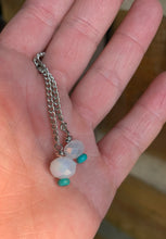 Load image into Gallery viewer, Turquoise &amp; Glass Faceted Chain Earrings