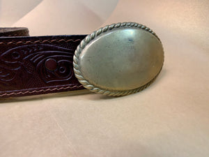 Vintage Oval Brass Belt Buckle
