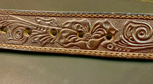 Load image into Gallery viewer, Vintage Floral Leather Tooled Belt