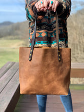 Load image into Gallery viewer, Big Mama Tote in Rustic Brown Denver Leather