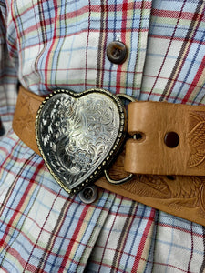 “Sandy” Vintage Western Snap-Back Belt