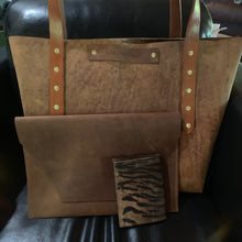 Load image into Gallery viewer, “The Big Mama” Tote In Rustic Oil Tanned Leather