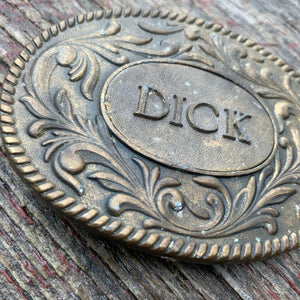 The Kinney Co. 1977 Vintage “Dick” Belt Buckle