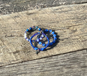 Custom KY Blue Bracelet Set