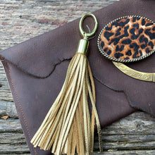 Load image into Gallery viewer, Metallic Leather Bag Tassels