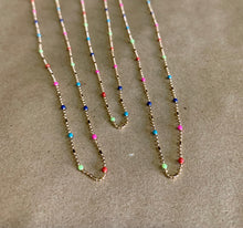 Load image into Gallery viewer, Rainbow Dainty Beaded Necklace
