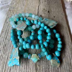 Turquoise Bracelet with Large Stone Accent