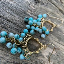 Load image into Gallery viewer, Rodeo Queen Turquoise Beaded Earrings