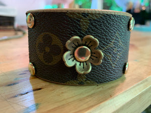 “Flower Power” Leather Cuff
