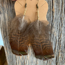 Load image into Gallery viewer, Tennessee Turkey Feather Earrings