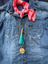 Load image into Gallery viewer, Bullet Casing &amp; Leather Tassel Necklace