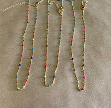 Load image into Gallery viewer, Rainbow Dainty Beaded Necklace