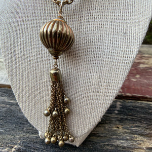 Vintage Gold Tassel Necklace