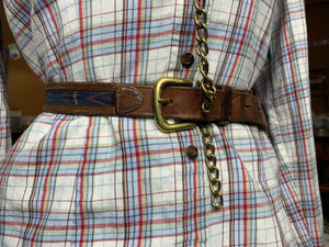 Vintage Ribbon Inlay Western Belt