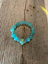 Load image into Gallery viewer, Turquoise Beaded Bracelet with Raw Stone Accent