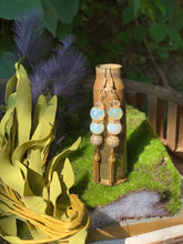 Load image into Gallery viewer, “Tannera” Glass Faceted &amp; Gold Metal Tassel Earrings