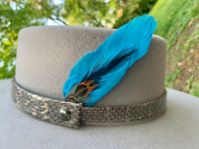 Load image into Gallery viewer, Turquoise Cluster Hat Jazz Feathers