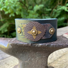 Load image into Gallery viewer, “Green Goddess” Leather Cuff