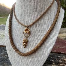 Load image into Gallery viewer, Private Collection Vintage Gold Necklace with Rosebud Pendant