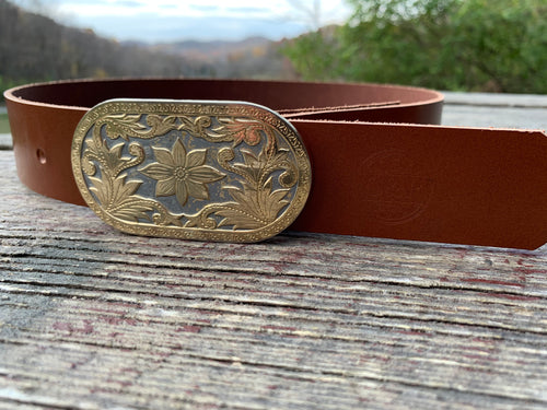 Custom Snap-Back Belt in Bridle Tobacco Brown