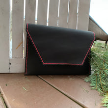 Load image into Gallery viewer, “The Carl” in Dark Chocolate Leather with Neon Pink Stitching