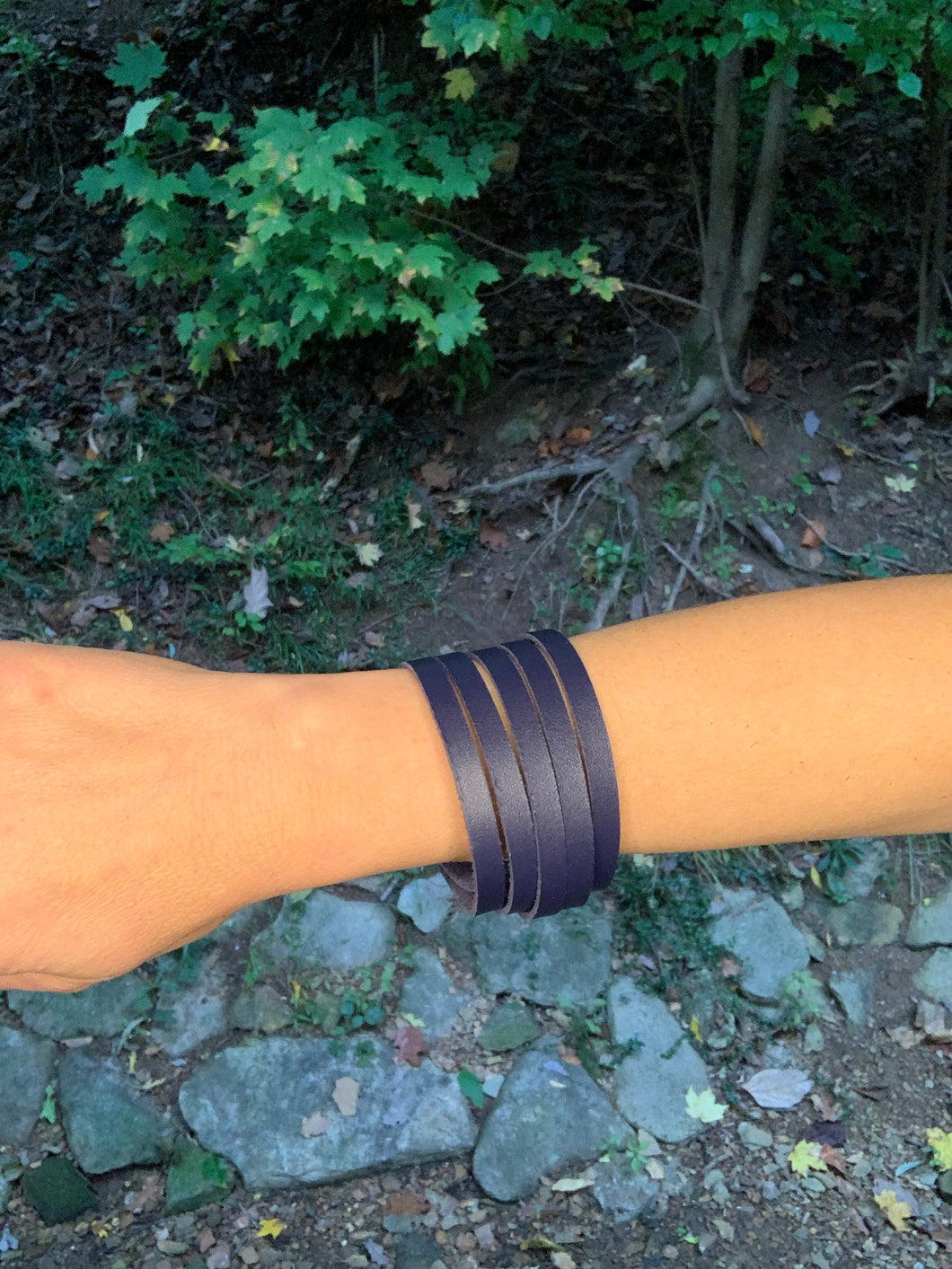 Shredded Leather Cuff