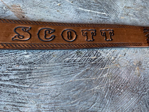 “Scott” Vintage Western Snap-Back Belt