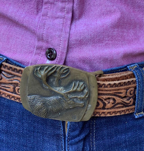 Elk Vintage Belt Buckle