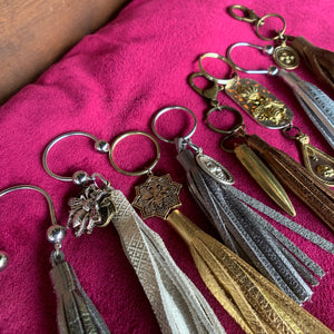 Leather Tassel Keychains