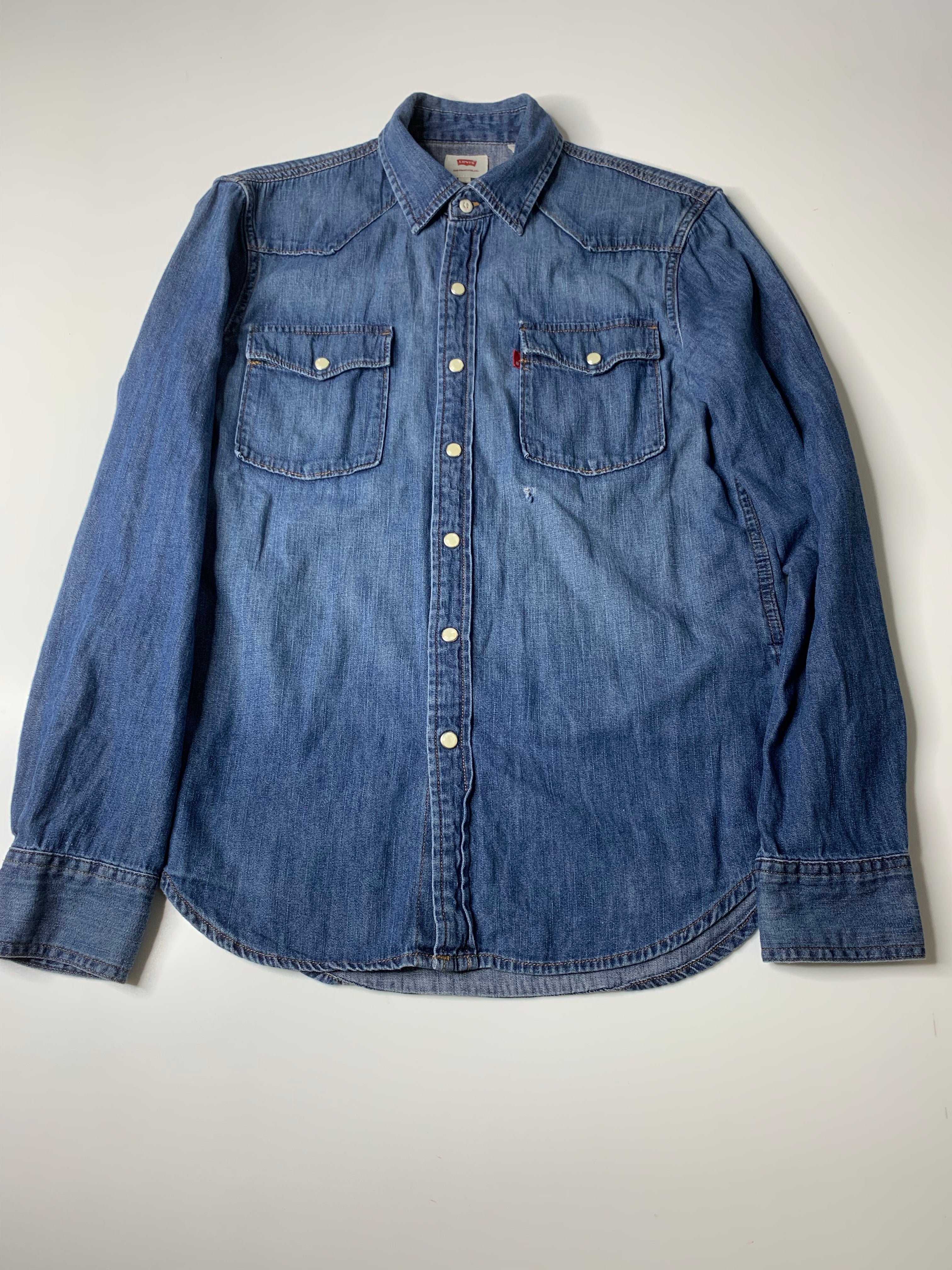 Levi Denim Long Sleeve Shirt 3X Pearl Snap - clothing & accessories - by  owner - apparel sale - craigslist