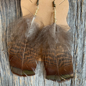 Tennessee Turkey Feather Earrings